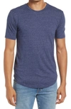 Goodlife Overdyed Triblend Scallop Crewneck T-shirt In Blue Bell