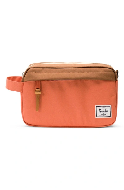 Herschel Supply Co Chapter Toiletry Case In Apricot Brandy/ Saddle Brown