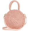 Clare V Petite Alice Straw Bag - Pink In Blush Woven