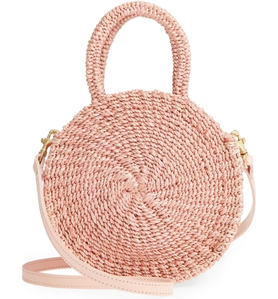 Clare V Petite Alice Straw Bag - Pink In Blush Woven