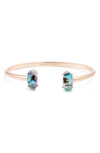 Kendra Scott Edie Cuff In Abalone Shell/ Rose Gold