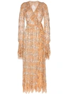 Ashish Sequin Embellished Wrap Dress In Neutrals