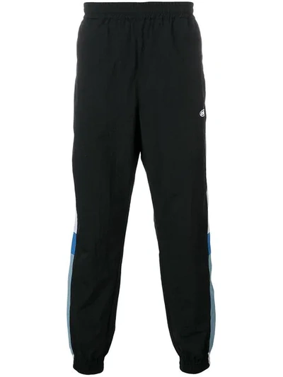 Msgm Stripe Detail Track Trousers In Black