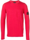 Stone Island Shadow Project Chest Pocket Sweater In Red