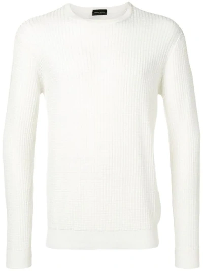 Roberto Collina Geometric Patterned Jumper In White