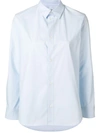 Apc Long-sleeve Fitted Shirt In Blue