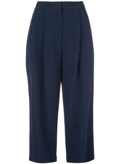 Adam Lippes Pleated Front Trousers In Blue