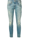 R13 Faded Slim Fit Jeans - Blue