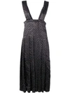 Comme Des Garçons Comme Des Garçons Pleated Pinafore Dress In Black