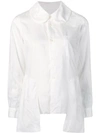 Comme Des Garçons Comme Des Garçons Asymmetric Hem Shirt In White