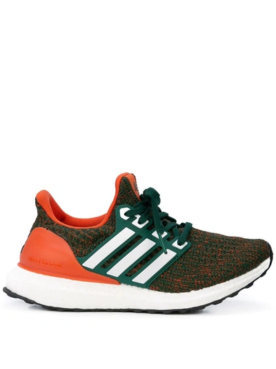 Adidas Originals Ultraboost 4.0 "miami Hurricanes" Sneakers In Green