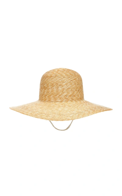 Federica Moretti Woven Wide-brimmed Sun Hat In Neutral