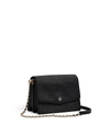 Tory Burch Robinson Convertible Shoulder Bag In Black/royal Navy