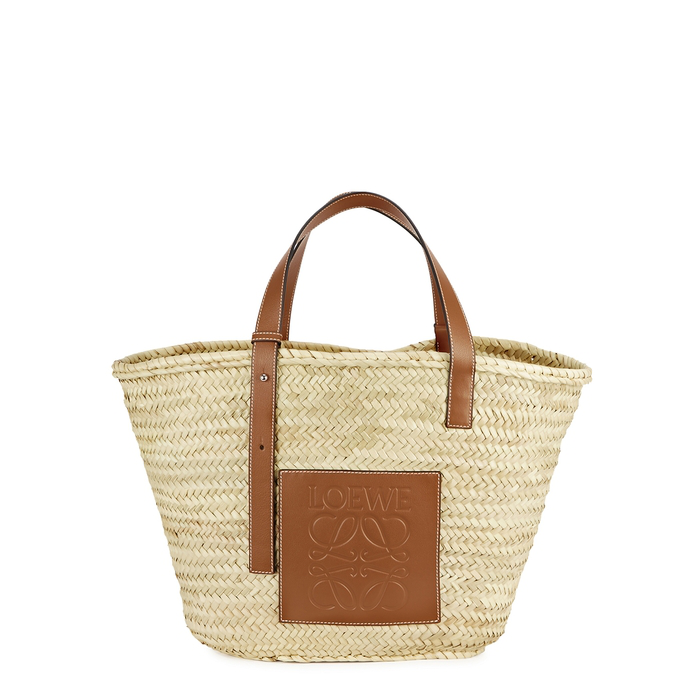 Loewe Large Cream Raffia Basket Bag In Natural | ModeSens