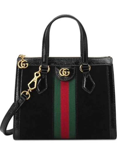 Gucci Black Ophidia Suede Mini Tote Bag