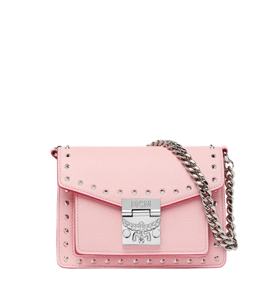 Mcm Patricia Crossbody In Studded Outline Leather In Qb