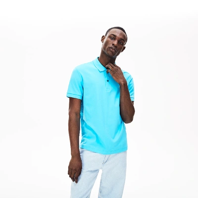 Lacoste Men's Regular Fit Lightweight Cotton Polo In Turquoise
