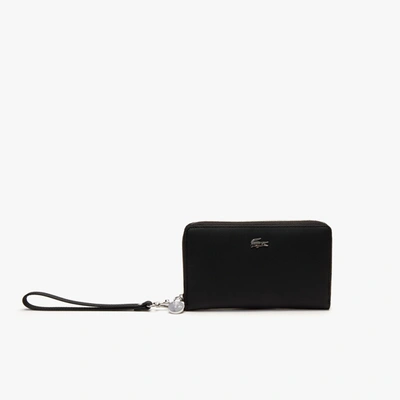 Lacoste Womenâ€™s Daily Classic Coated Canvas Wristlet Wallet - One Size In Black
