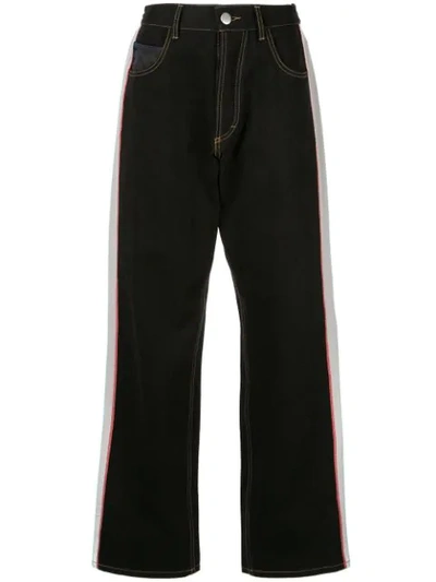 Koché Mid-rise Wide-leg Jeans In Black