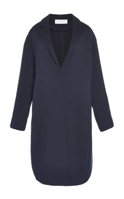 Victoria Victoria Beckham Bow Back Cotton-blend Coat In Black