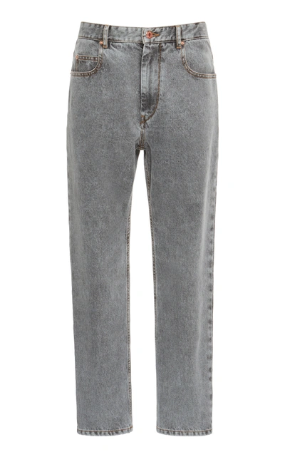 Isabel Marant Étoile Neaj Cotton Jeans In Grey