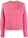 Isabel Marant Étoile Pullover Mit Zopfmuster In Pink