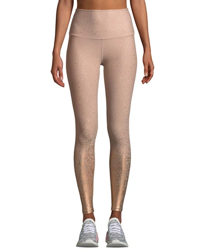 Beyond Yoga Alloy Ombre High-waist Midi Legging In Brazen Blush