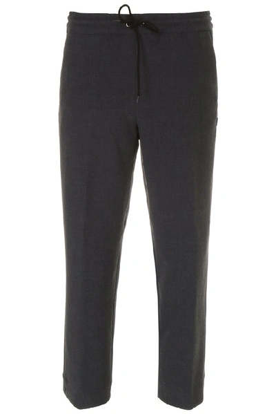 Kenzo Cropped Trousers In Anthracite (grey)