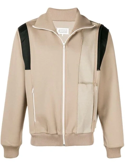 Maison Margiela Front Zip Retro Jacket In Sand