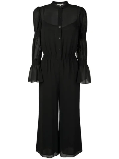 Michael Michael Kors Jumpsuit With Smocked Details In Black