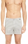 Hanro Sporty Stripe Cotton Boxers In Melange Stripe