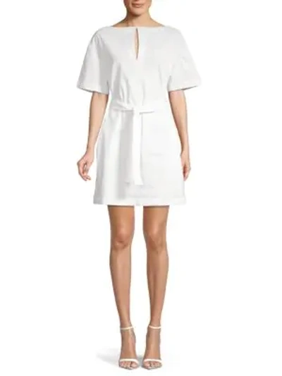 Theory Tie-front Shift Dress In White