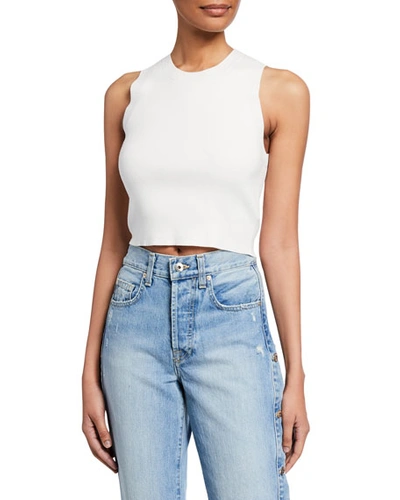 A.l.c Nia Sleeveless Crop Top In White