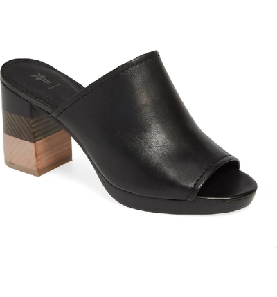 Frye Blake Leather Mule Sandals In Black