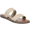 Sam Edelman Gala Two Strap Slide Sandal In Molten Gold Suede