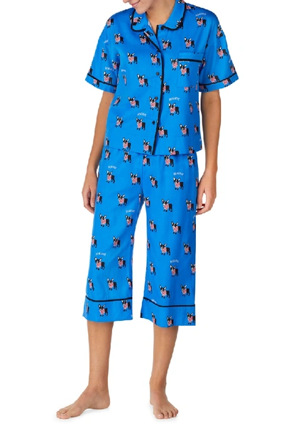 Kate Spade Antoine French Bulldog Crop Pajama Set