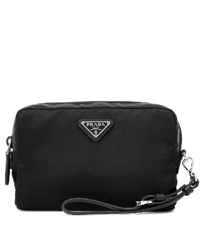 Prada Nylon Cosmetics Pouch In Black