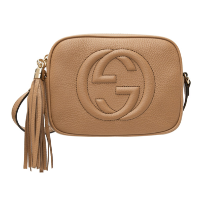 Gucci Soho Leather Disco Bag In Beige