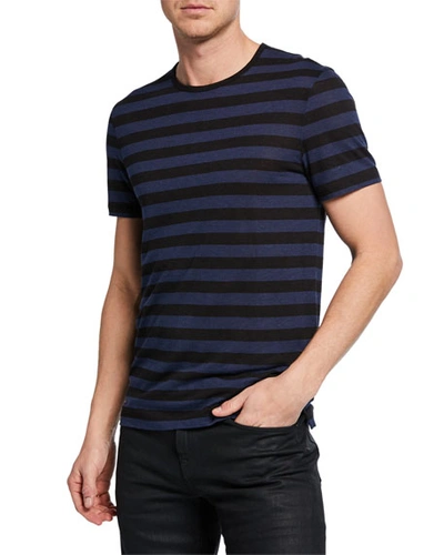 John Varvatos Men's Bailey Striped T-shirt In Stream Blue