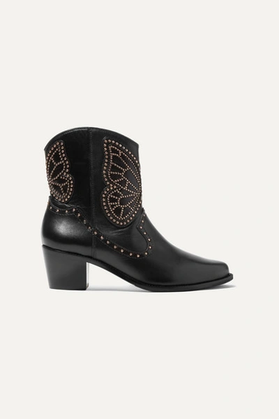 Sophia Webster Women's Shelby 50 Studded Western Pointed-toe Boots In Black