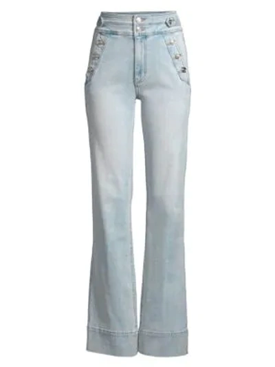 Current Elliott Current/elliott The Maritime Flared Jeans In Blue Wave
