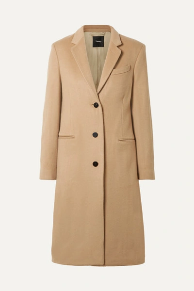 Theory Classic Cashmere Coat In Sand