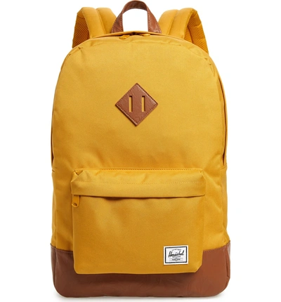 Herschel Supply Co Heritage Backpack - Yellow In Arrow Wood