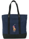 Polo Ralph Lauren Big Pony Tote Bag In Blue