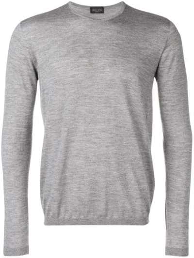 Roberto Collina Round Neck Jumper In Grey