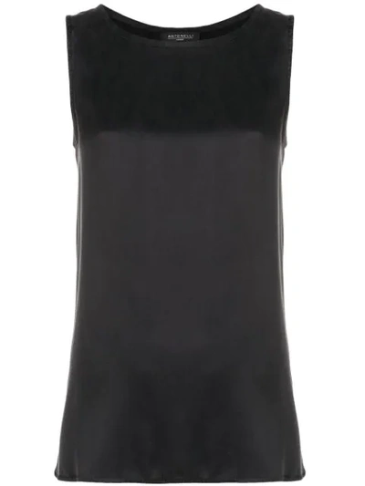 Antonelli Plain Tank Top In Black