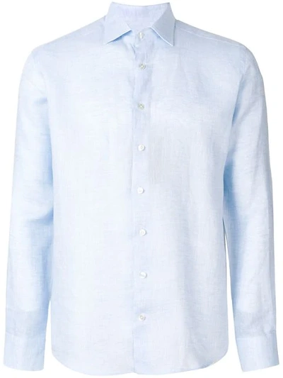 Etro Classic Button Shirt In Blue
