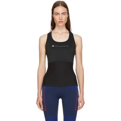 Adidas By Stella Mccartney Parley For The Oceans Essentials Mesh-paneled Stretch Tank In Black