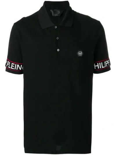 Philipp Plein Logo Detail Polo Shirt In Black