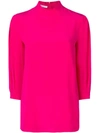 Givenchy Pleated Detail Silk Top In Pink